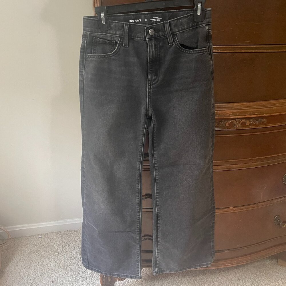 Old Navy Girls High-Rise Baggy Wide-Leg Jeans – Size 12